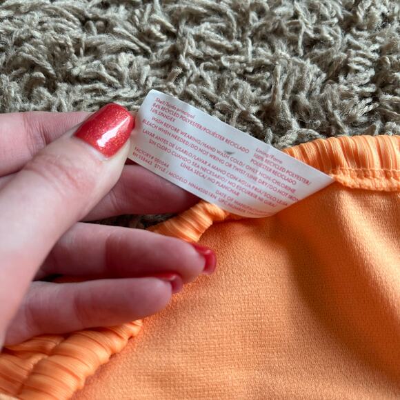 NWT! Juniors' Ninety-Nine° Tunnel Side-Tie Orange Bikini Bottoms Size Large - Picture 4 of 6